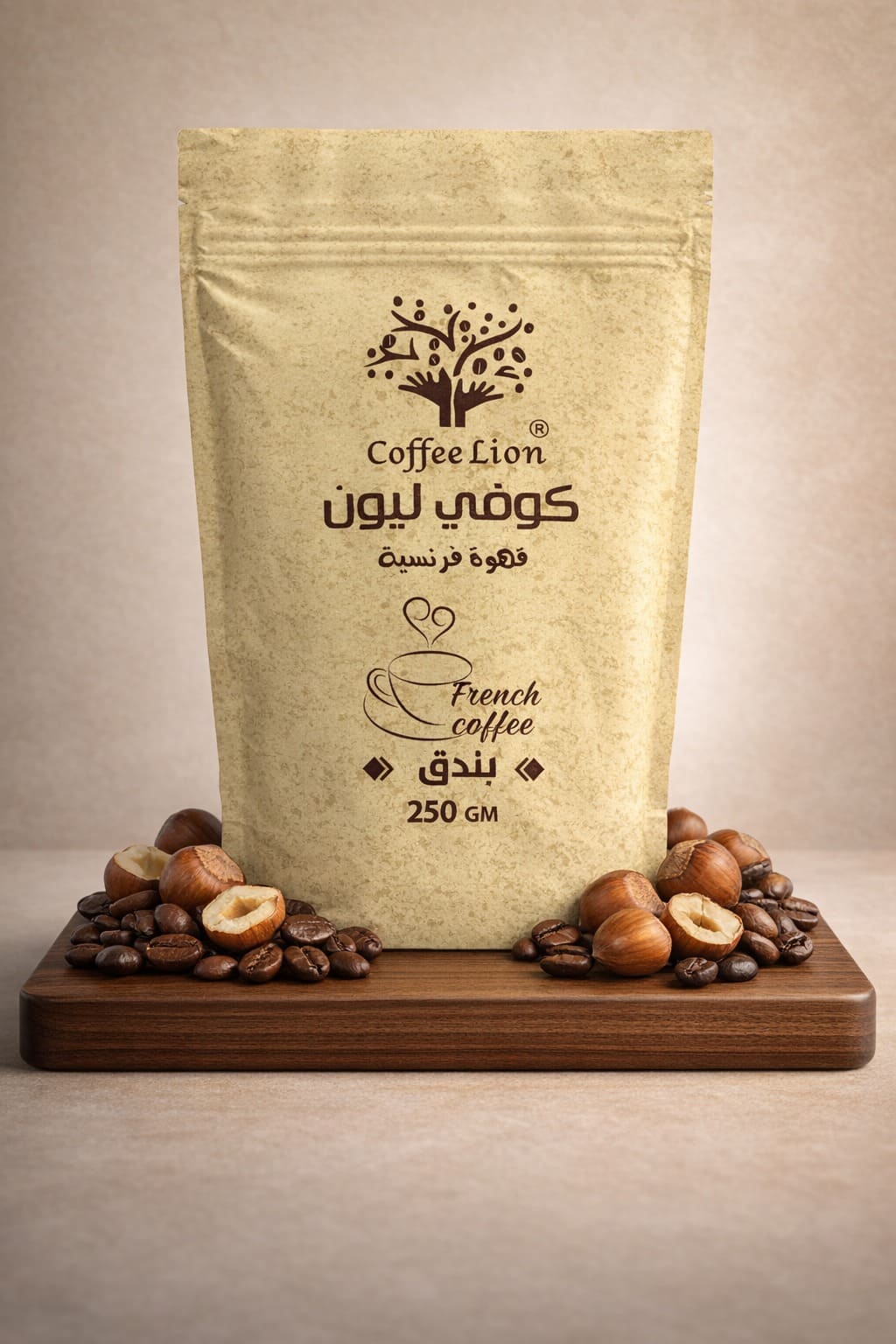 القهوة الفرنسية بقطع البندق